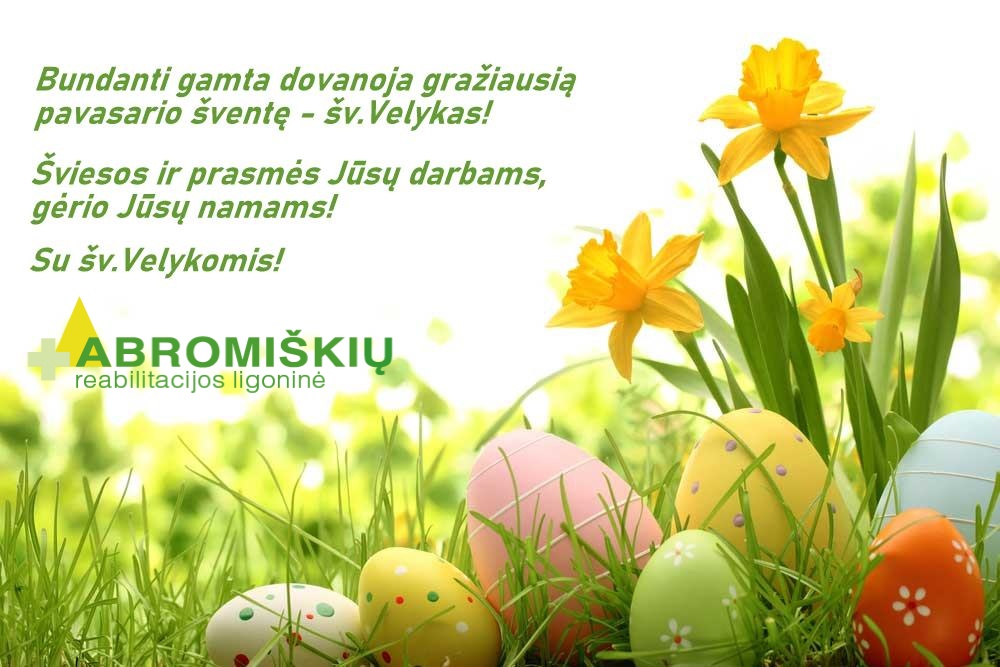 Sveikiname šv. Velykų proga!