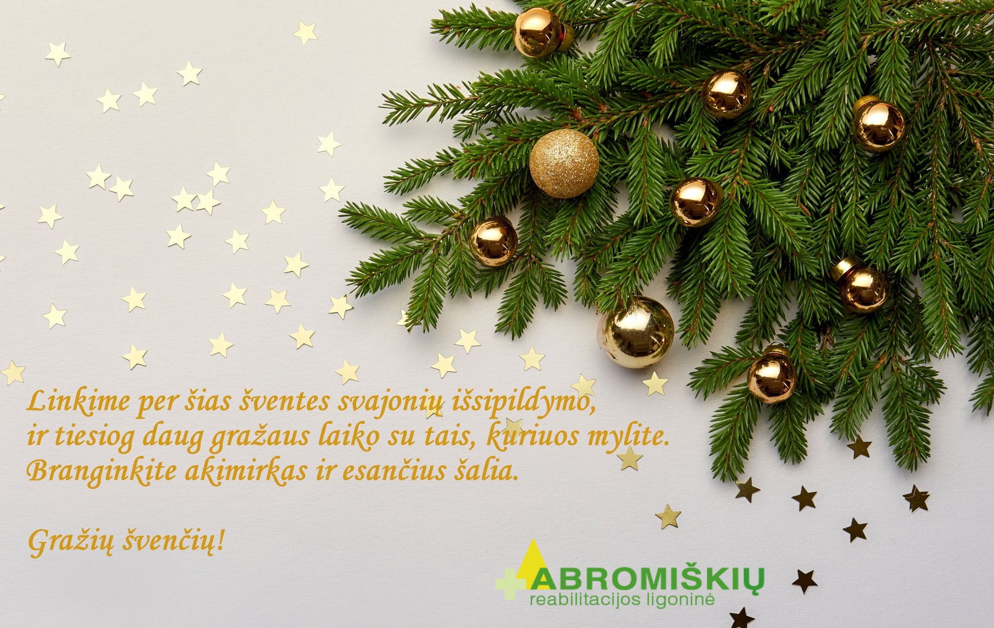 Sveikiname sulaukus gražiausių metų švenčių!